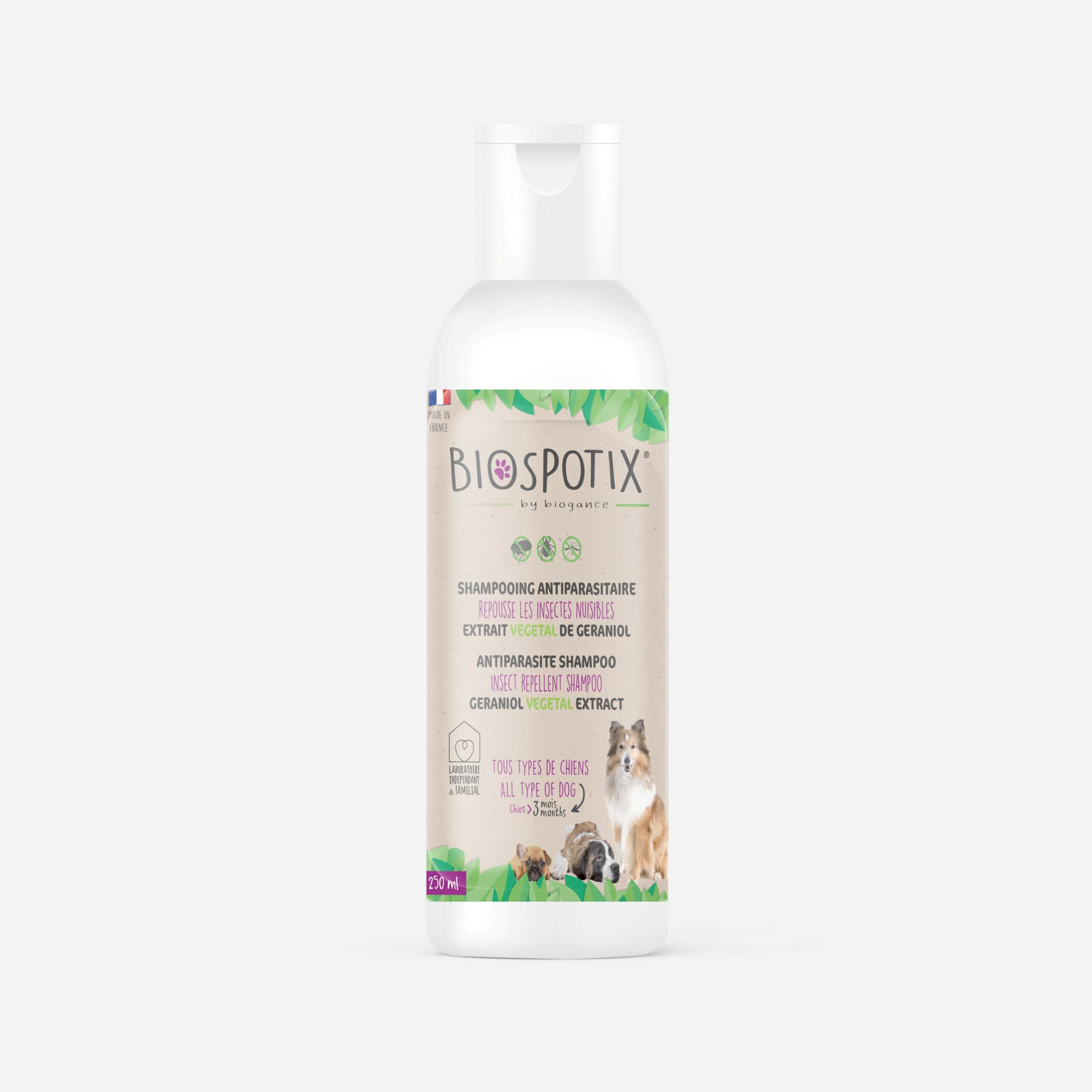 Shampooing antiparasitaire chien Biospotix