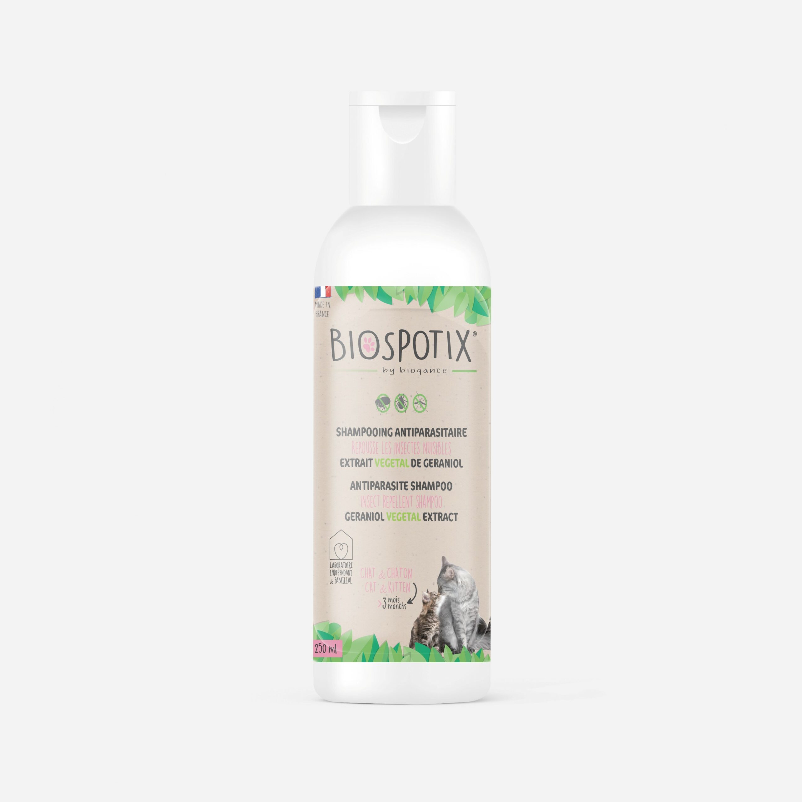 Shampooing antiparasitaire chat Biospotix